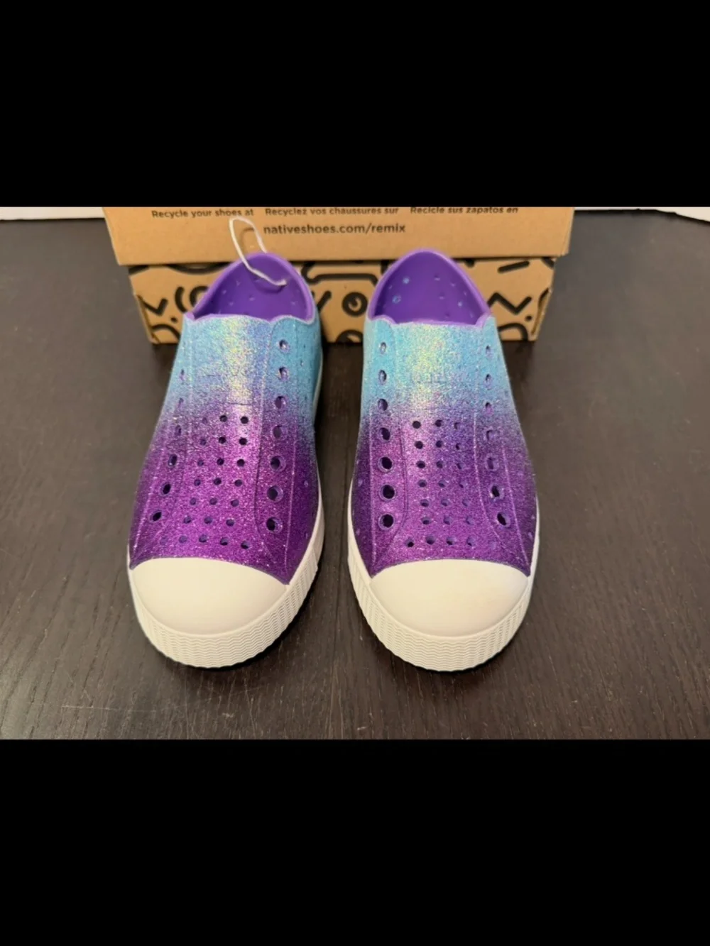 Native Jefferson Bling Slip On Shoes Glittered Starfish Little Kids/Toddler C13